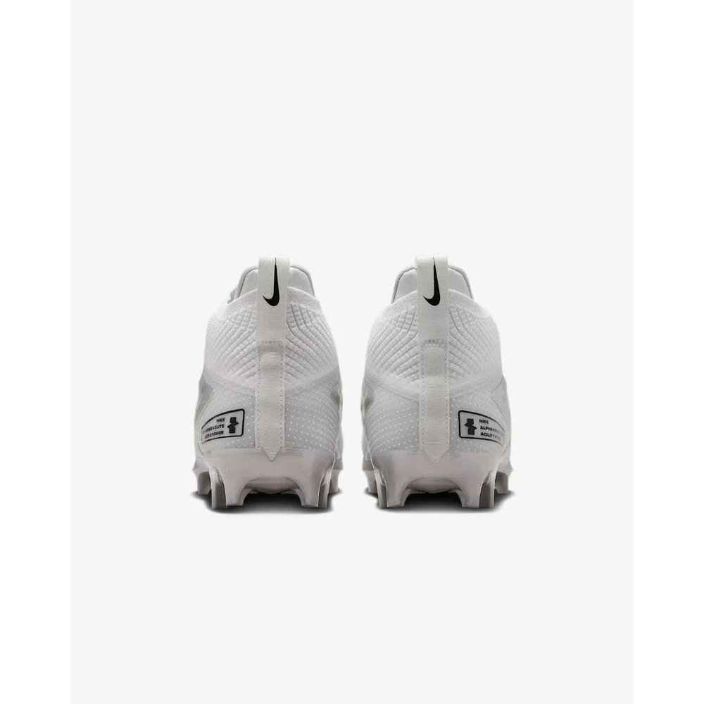 Nike Alpha Menace 4 Elite White Metallic Football Cleats FD7036-100 Mens Size 10